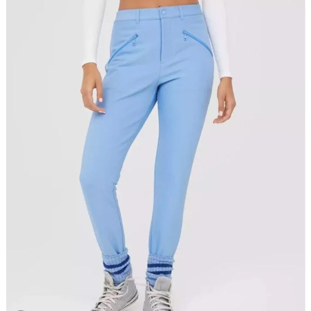 NEW NWT Aerie Offline Chillside Stirrup Ski Pants Blue Women's Size Large